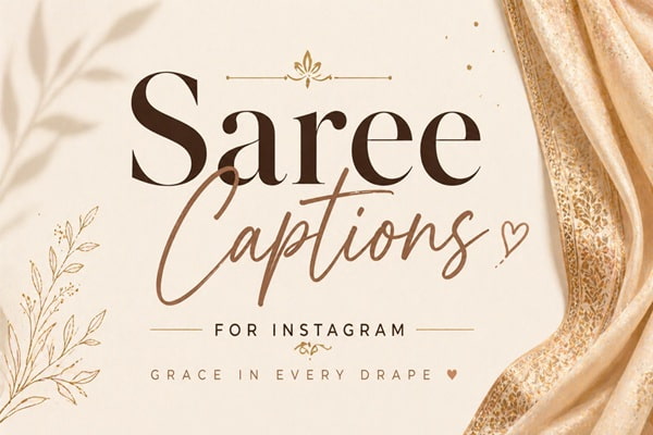 saree captions for instagram