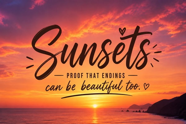Sunset Captions for Instagram