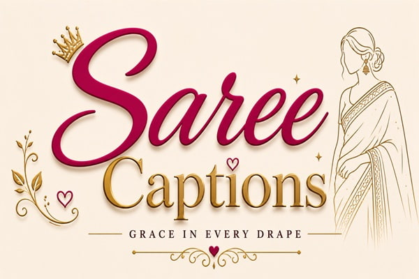 Saree Captions