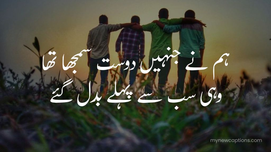 Beautiful friendship Urdu poetry lines about true friends and love